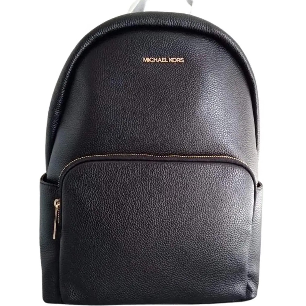 Michael Kors Black Pebbled Leather Backpack